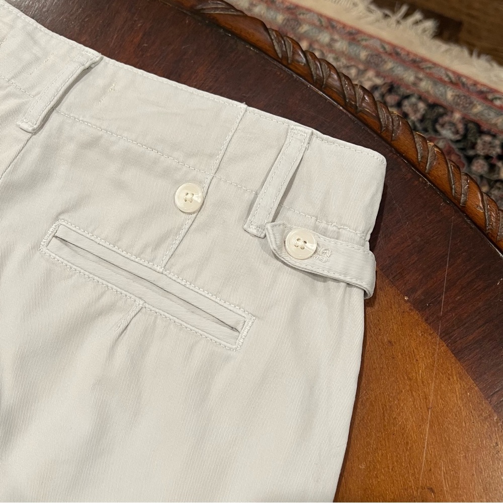 Maeve Pleated Wide-Leg Chino Trousers Size 0 Off-White/Blanc‎ - Picture 15 of 16